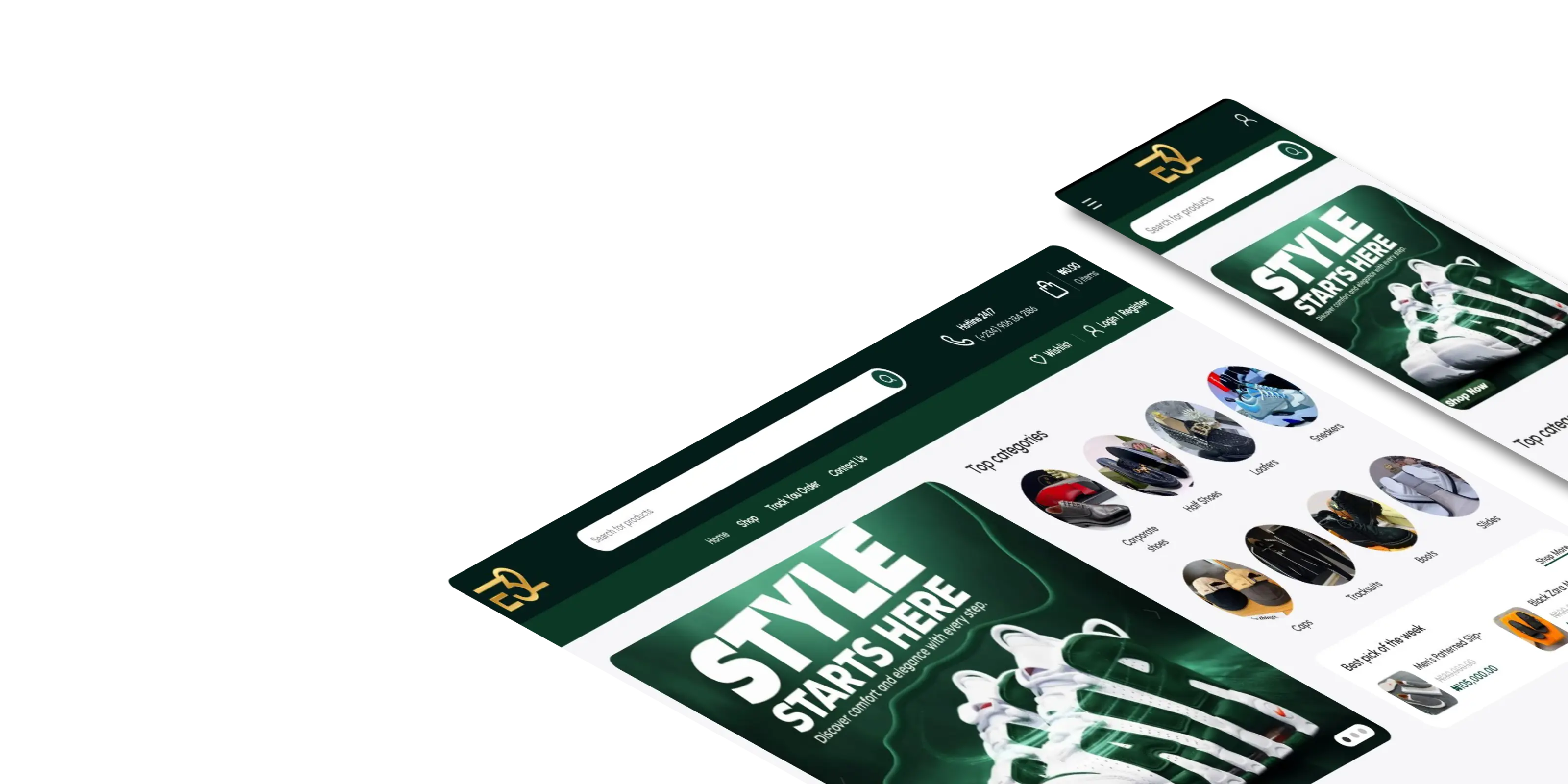 E-Commerce Mockup of E32Vogue website built by FuturrNovate